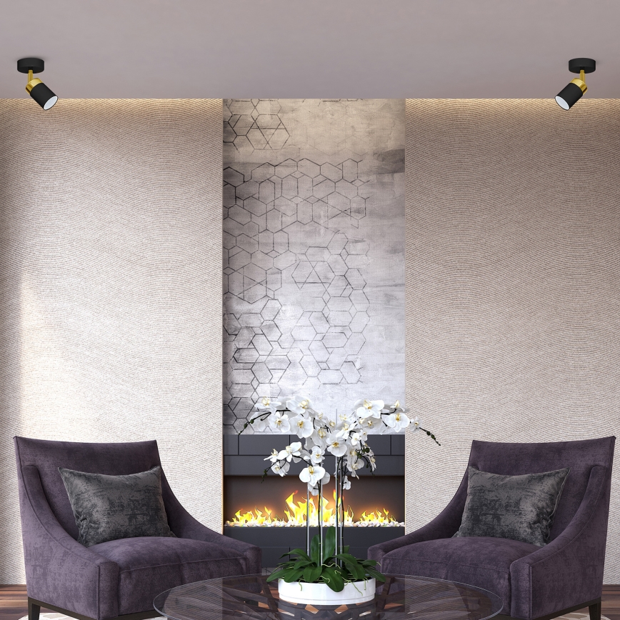 Σποτ φωτιστικό JOKER 1xGU10/25W/230V μαύρο/χρυσό