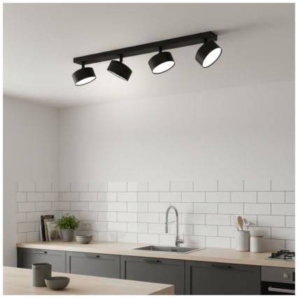 Σποτ φωτιστικό LUNVIGO 4xGX53/35W/230V μαύρο