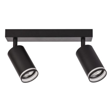 Σποτ φωτιστικό PIPE 2xGU10/10W/230V μαύρο