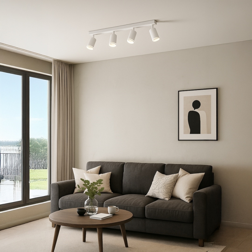 Σποτ φωτιστικό PIPE 4xGU10/10W/230V λευκό