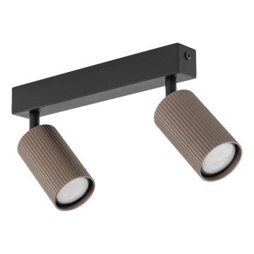 Σποτ φωτιστικό TUNE 2xGU10/10W/230V μαύρο/καφέ