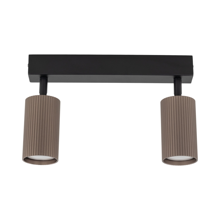 Σποτ φωτιστικό TUNE 2xGU10/10W/230V μαύρο/καφέ