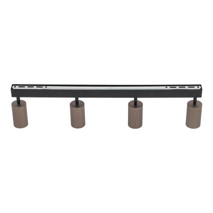 Σποτ φωτιστικό TUNE 4xGU10/10W/230V μαύρο/καφέ