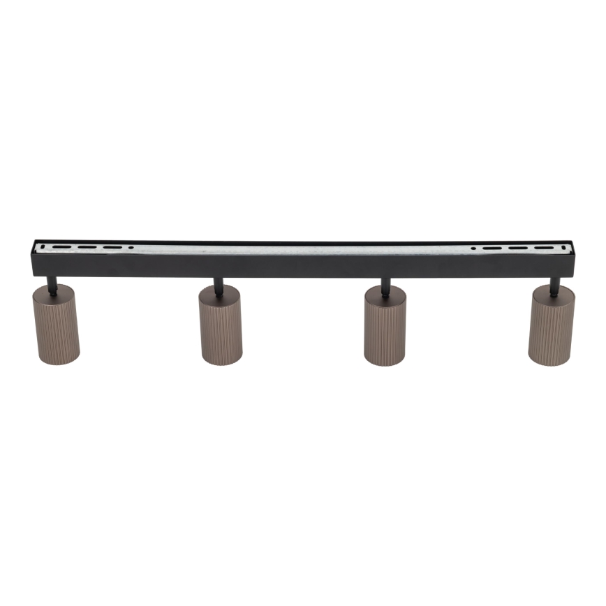 Σποτ φωτιστικό TUNE 4xGU10/10W/230V μαύρο/καφέ