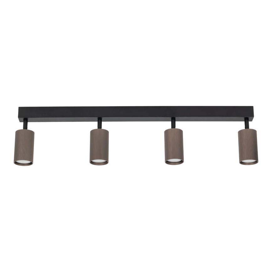 Σποτ φωτιστικό TUNE 4xGU10/10W/230V μαύρο/καφέ