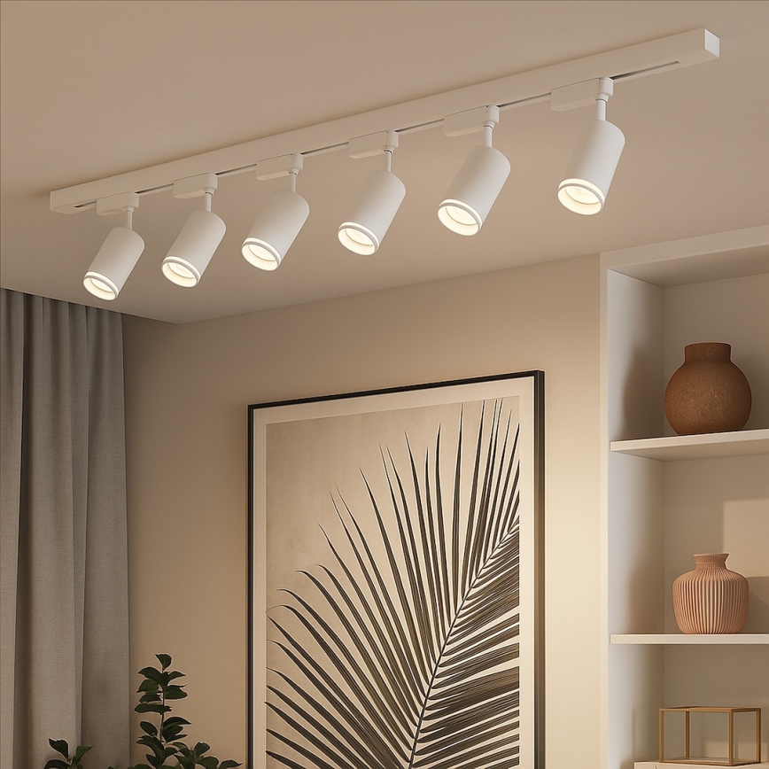 Σποτ φωτιστικό για σύστημα ράγας PIPE 6xGU10/10W/230V, λευκό