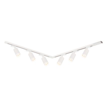 Σποτ φωτιστικό για σύστημα ράγας PIPE 6xGU10/10W/230V, λευκό