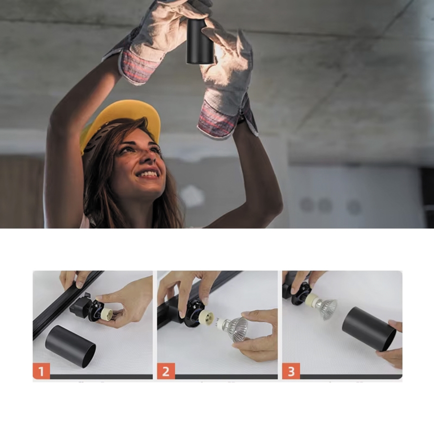 Σποτ φωτισμού για μονοφασικό σύστημα ράγας 1xGU10/10W/230V λευκό