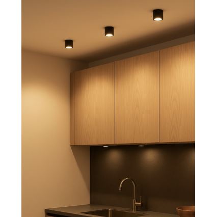 Σποτ LED/5W/230V 3000/4000/6400K Ø 7,5 cm μαύρο