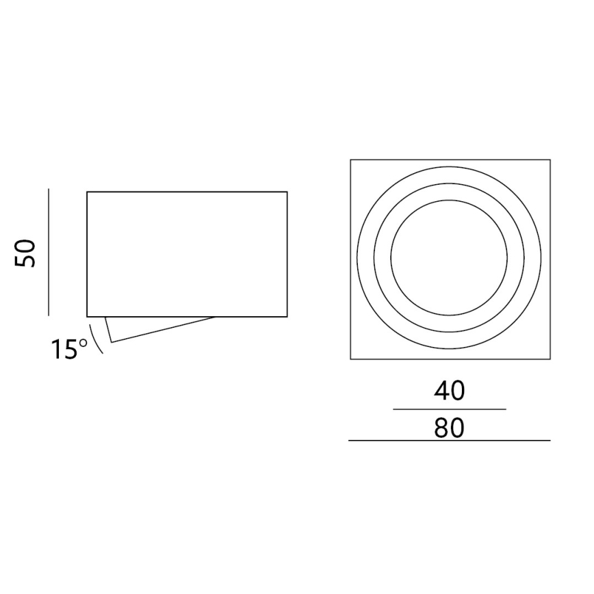 Σποτ φωτιστικό OH37S 35W/230V 5 εκ. μαύρο