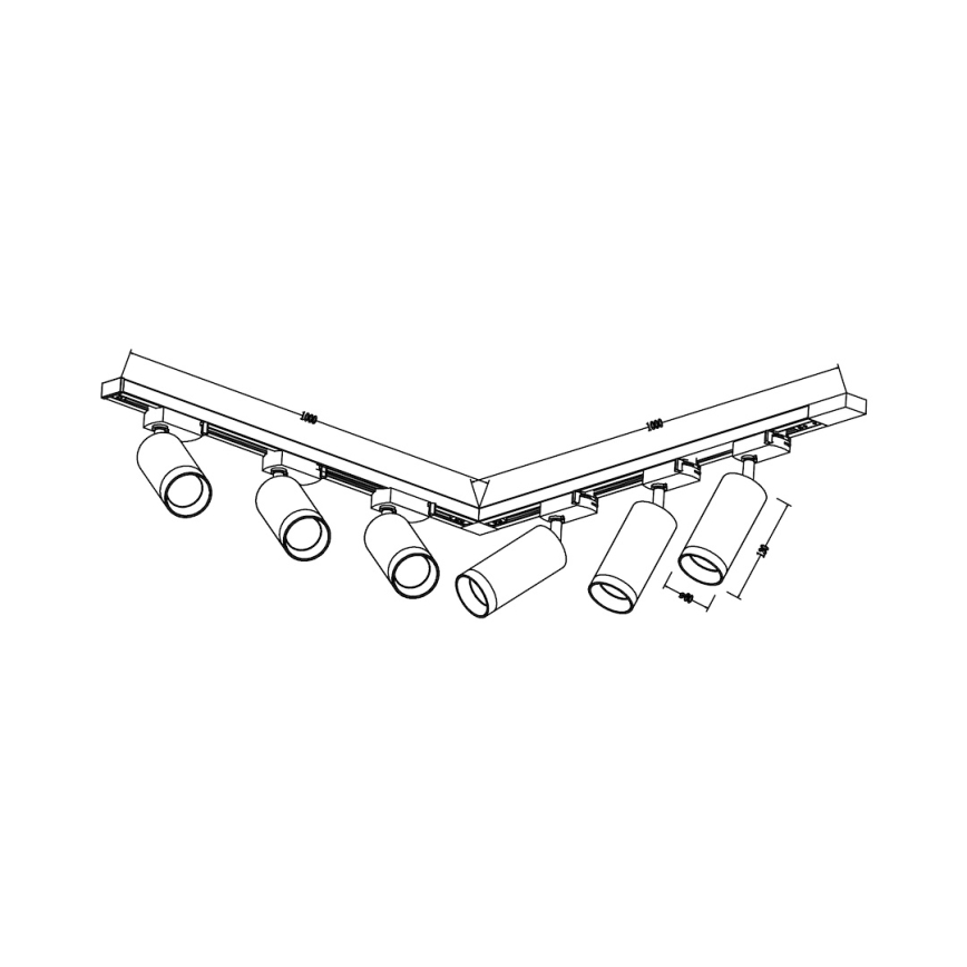Σποτ σε σύστημα ράγας MICA 6xGU10/10W/230V λευκό/ματ χρώμιο