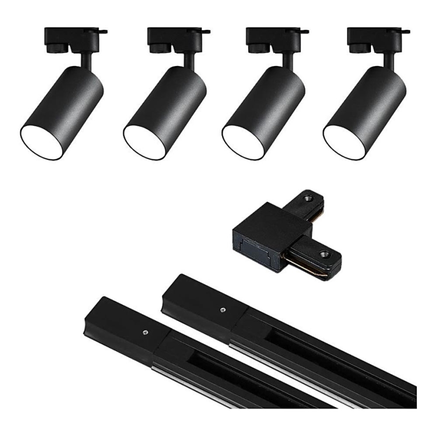 Σποτ ράγας 4xGU10/25W/230V 2 m μαύρο