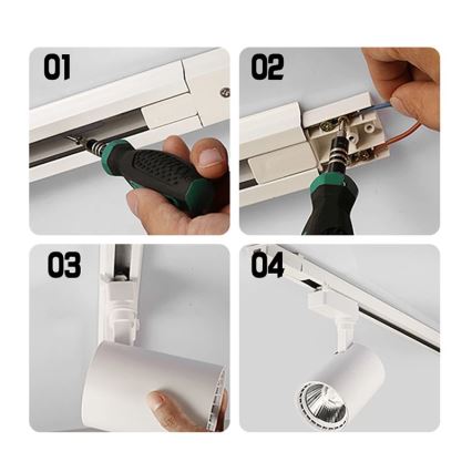 Σποτ ράγας 4xGU10/25W/230V 2 m μαύρο