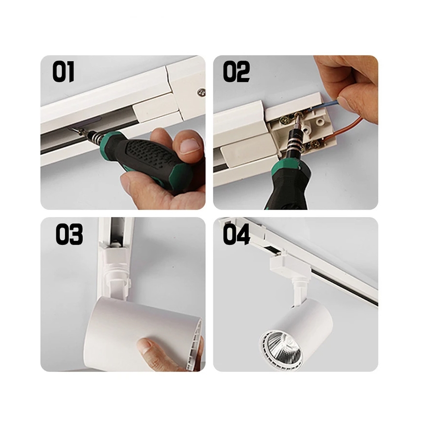 Σποτ ράγας 5xGU10/25W/230V 3 m μαύρο