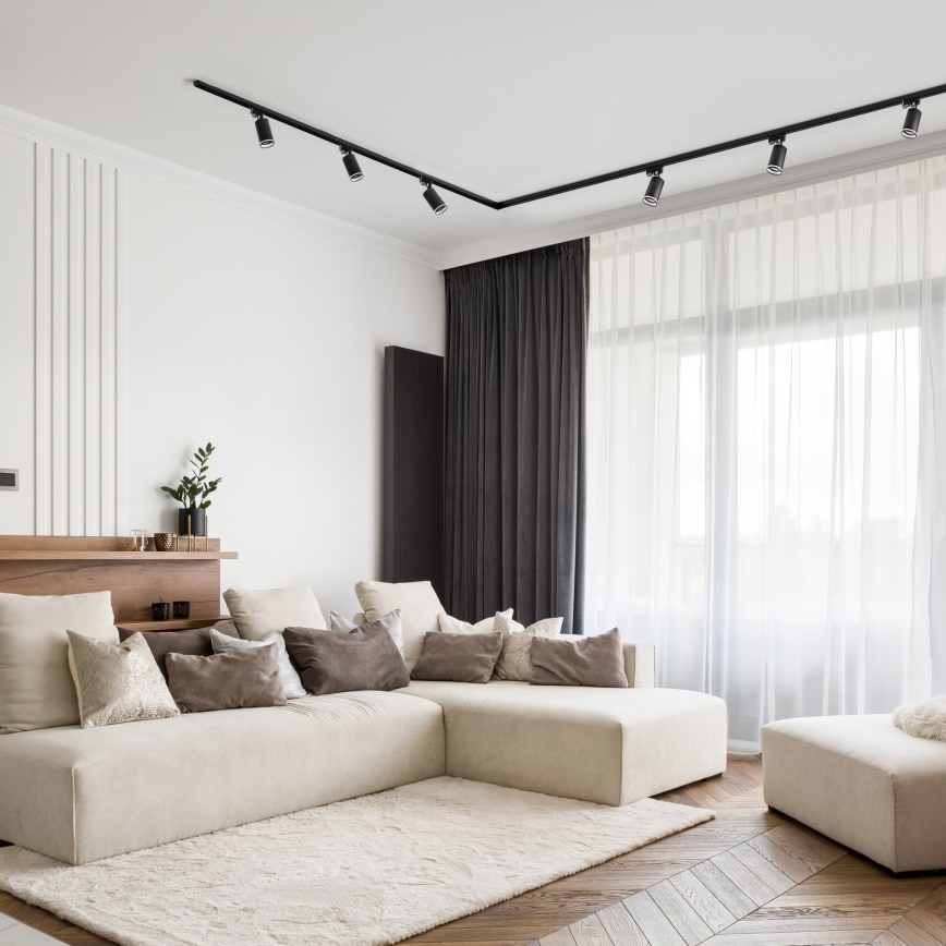 Σποτ ράγας 8xGU10/25W/230V 4 m μαύρο