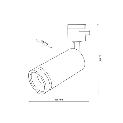 Φωτιστικό σποτ ράγας JET RING 1xGU10/10W/230V μαύρο