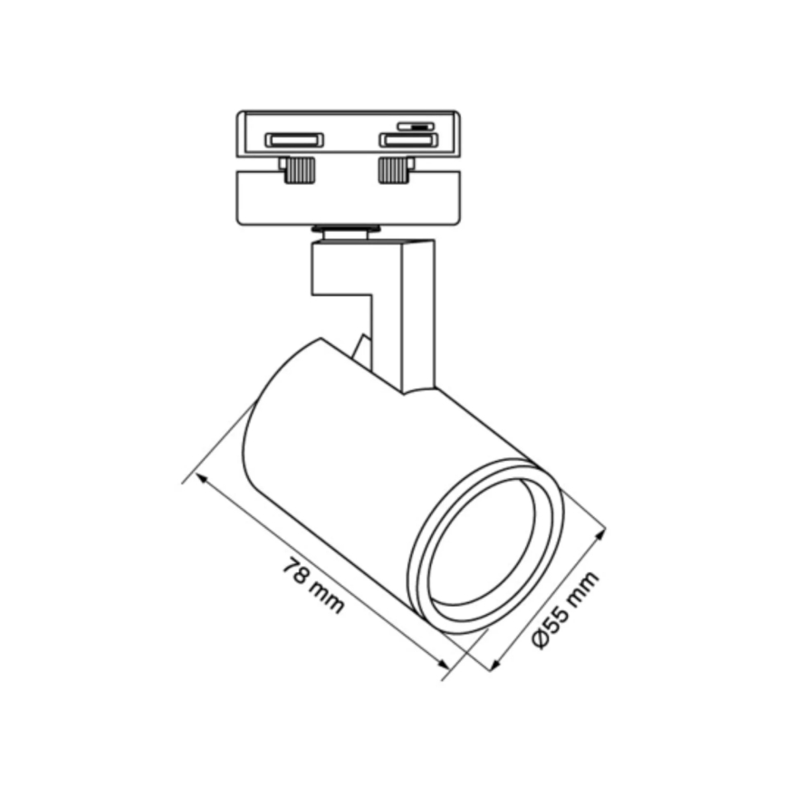 Σποτ ράγας LYNX 1xGU10/10W/230V μαύρο