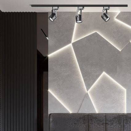 Σποτ ράγας PRAHA 3xGU10/10W/230V μαύρο