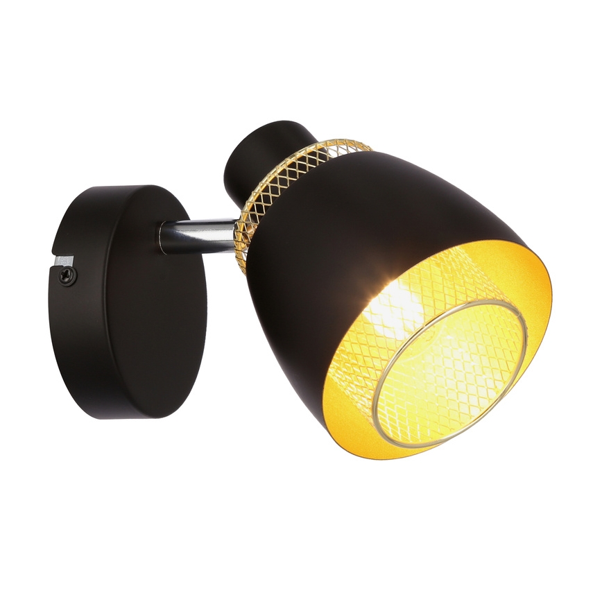 Σποτ τοίχου ALEKSANDRIA 1xE14/40W/230V μαύρο/χρυσαφί