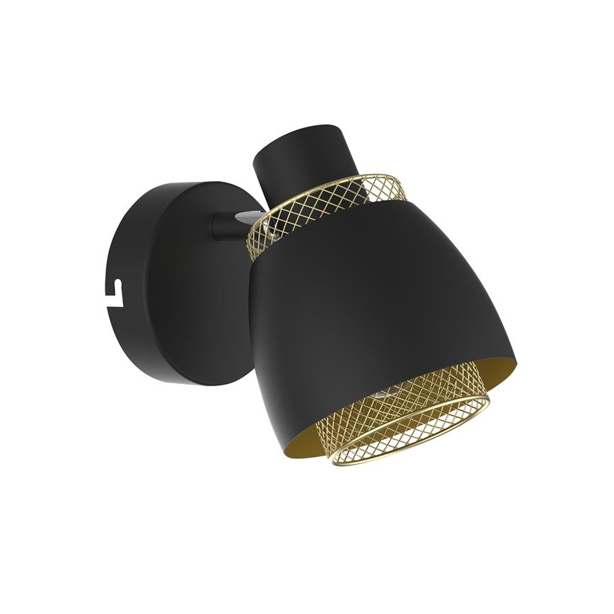 Σποτ τοίχου ALEKSANDRIA 1xE14/40W/230V μαύρο/χρυσαφί