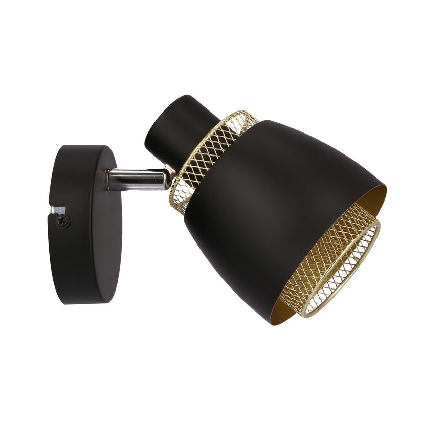 Σποτ τοίχου ALEKSANDRIA 1xE14/40W/230V μαύρο/χρυσαφί