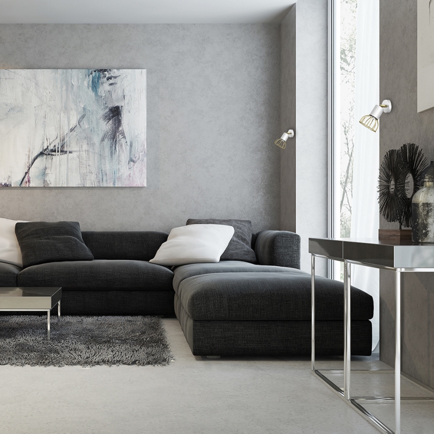 Σποτ τοίχου DANTE 1xGU10/25W/230V λευκό/χρυσό