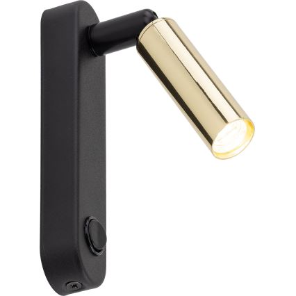 Σποτ τοίχου ENZO 1xG9/8W/230V μαύρο/χρυσό