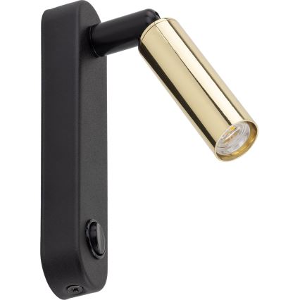 Σποτ τοίχου ENZO 1xG9/8W/230V μαύρο/χρυσό