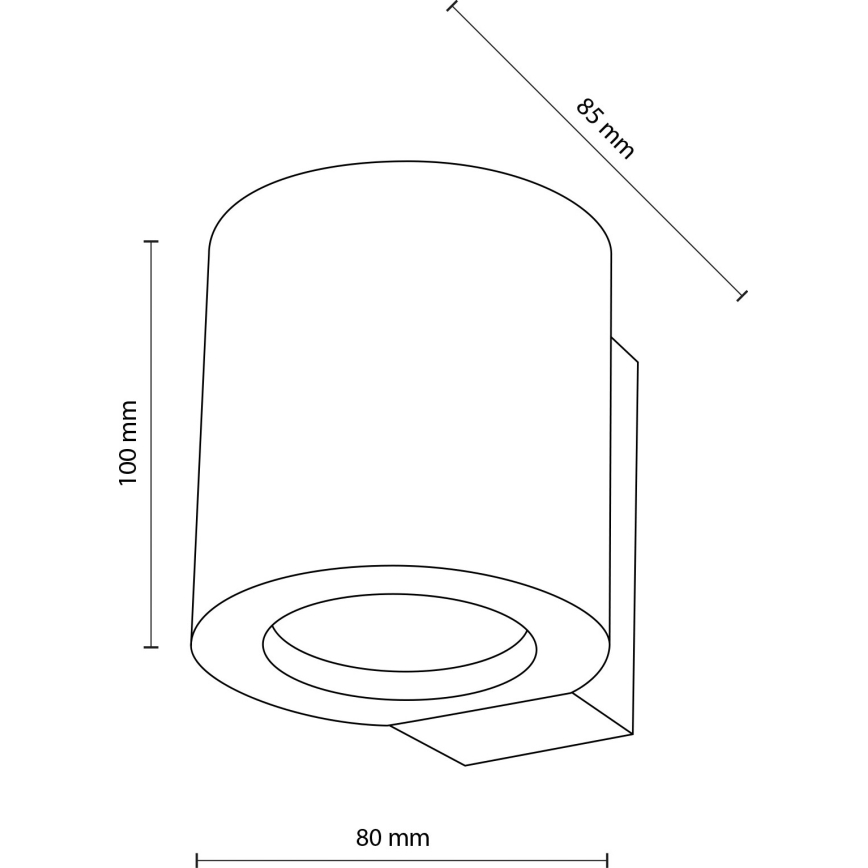 Σποτ τοίχου EVE 1xGU10/10W/230V οξιά