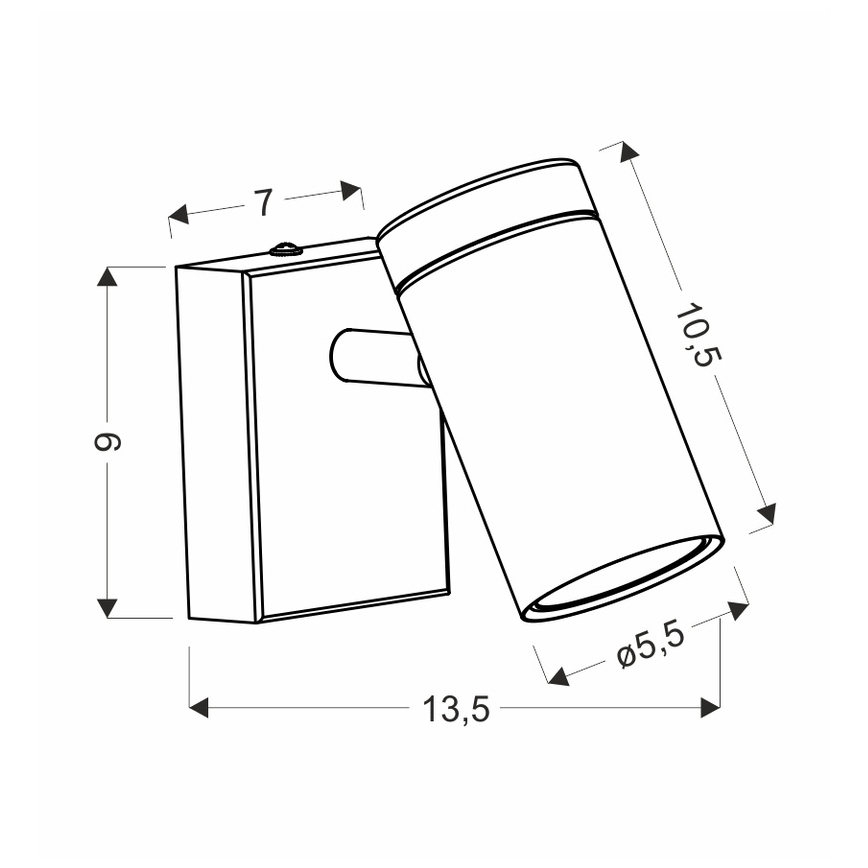 Σποτ τοίχου LAGOS 1xGU10/15W/230V μαύρο/καφέ