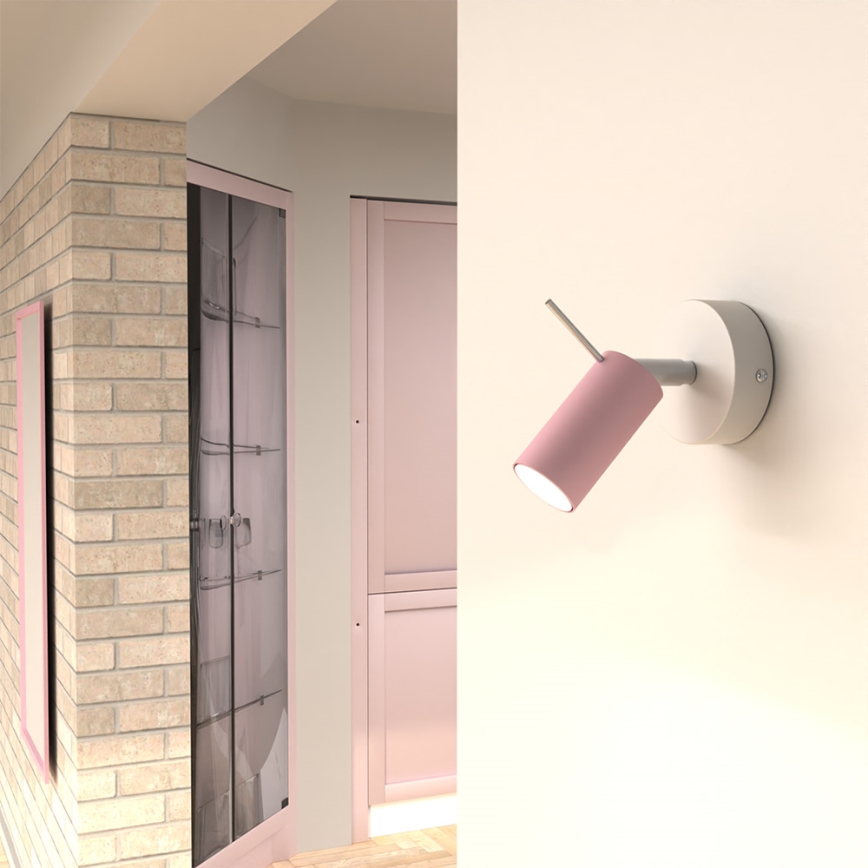 Σποτ τοίχου PRESTON 1xGU10/40W/230V ροζ