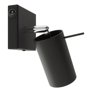 Σποτ τοίχου RING 1xGU10/10W/230V μαύρο