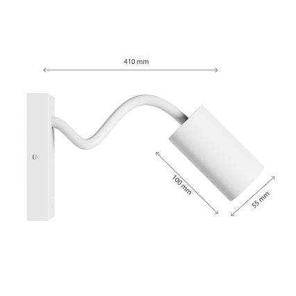 Σποτ τοίχου SQUALLA VARIOSA 1xGU10/10W/230V λευκό