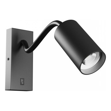 Σποτ τοίχου SQUALLA VARIOSA 1xGU10/10W/230V μαύρο