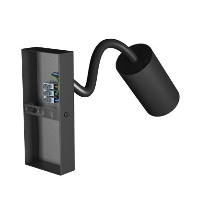 Σποτ τοίχου SQUALLA VARIOSA 1xGU10/10W/230V μαύρο