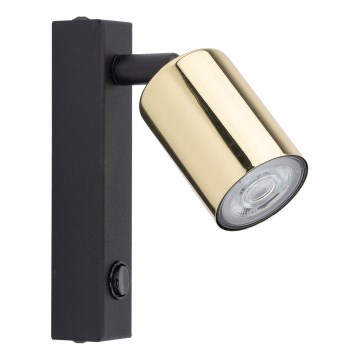Σποτ τοίχου TOP 1xGU10/10W/230V μαύρο/χρυσό