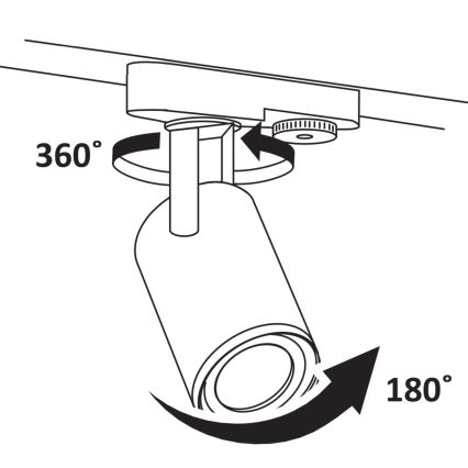 Σποτ για σύστημα ράγας MINOR 1xGU10/10W/230V μαύρο