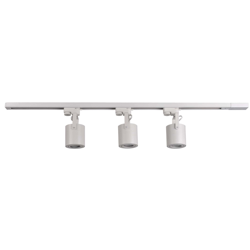Σποτ για σύστημα ράγας MINOR 3xGU10/10W/230V + 1 m rail system λευκό