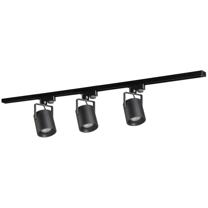 Σποτ για σύστημα ράγας MINOR 3xGU10/10W/230V + 1 m rail system μαύρο