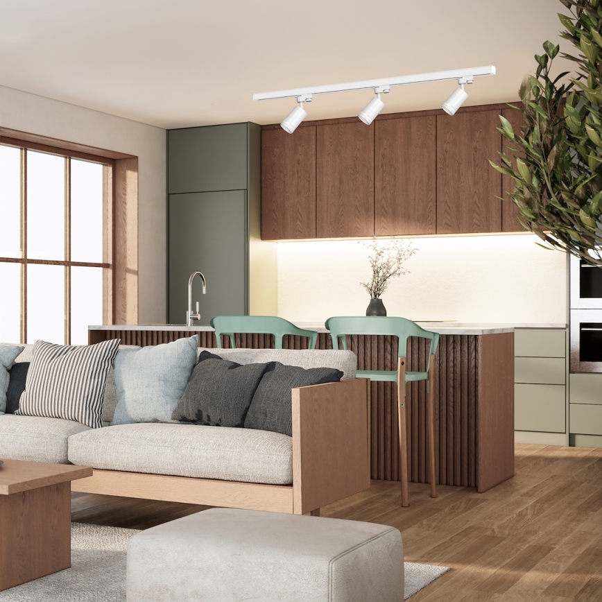 Σποτ για μονοφασικό σύστημα ράγας PIPE 1xGU10/10W/230V λευκό