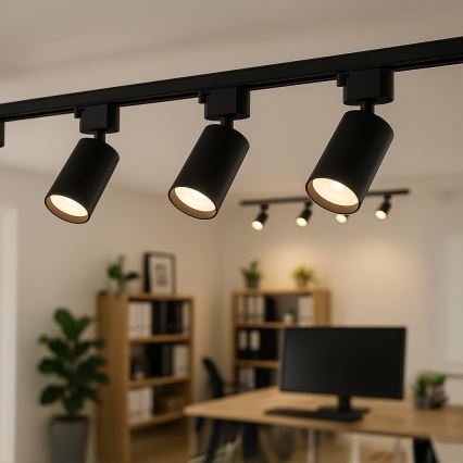 Σποτ για μονοφασικό σύστημα ράγας TIGER 1xGU10/10W/230V μαύρο