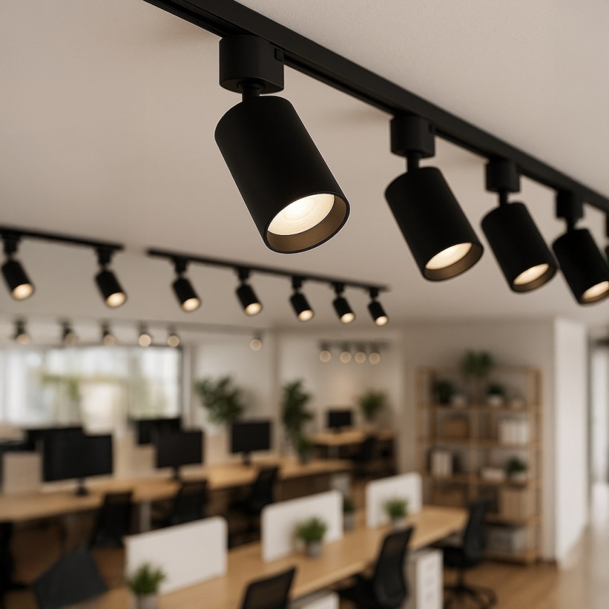 Σποτ για μονοφασικό σύστημα ράγας TIGER 1xGU10/10W/230V μαύρο