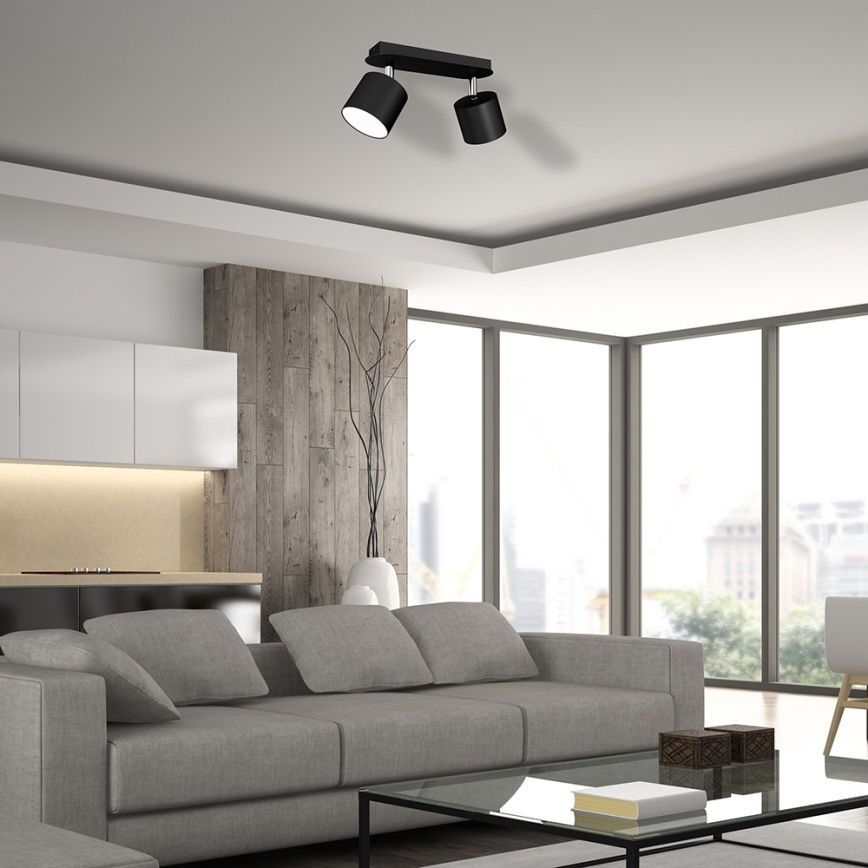 Σποτ με 2 φώτα DIXIE 2xGX53/11W/230V μαύρο