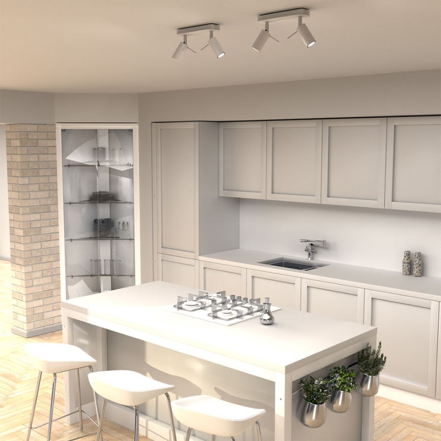 Σποτ με 2 φώτα PRESTON 2xGU10/40W/230V λευκό