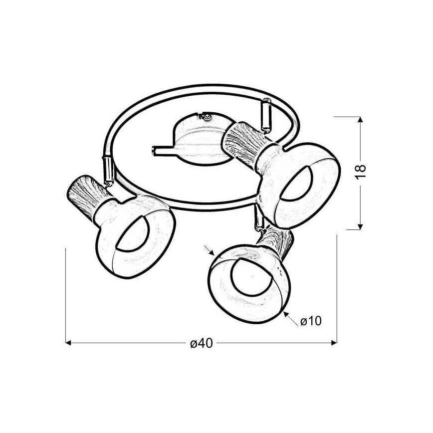 Σποτ με 3 φώτα PUERTO 3xE14/40W/230V