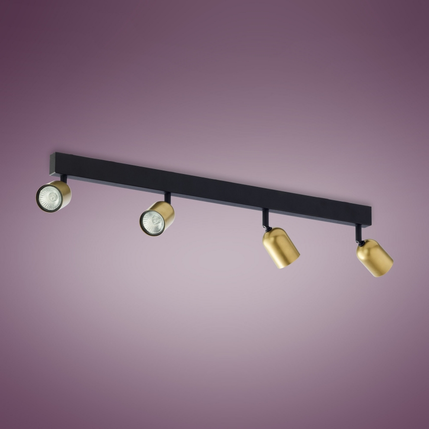 Σποτ με 4 φώτα TOP 4xGU10/10W/230V χρυσό/μαύρο