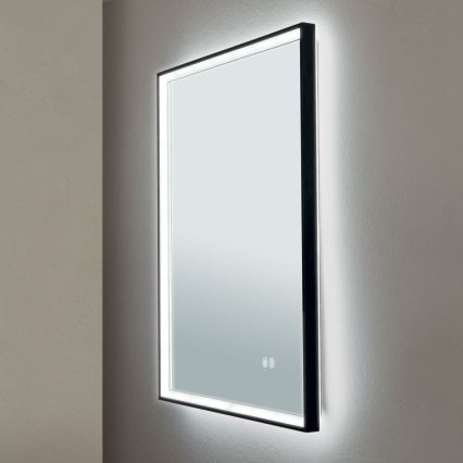 LED επιτοίχιος θερμαινόμενος καθρέφτης μπάνιου με ενσωματωμένο φωτισμό FRAME LED/48W/230V 3000/4000/6000K 60x45 cm IP44