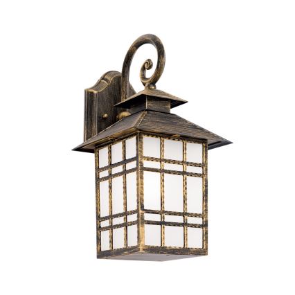 Φωτιστικό τοίχου εξωτερικού χώρου KIKO 1xE27/11W/230V IP44 μπρονζέ/πατίνα