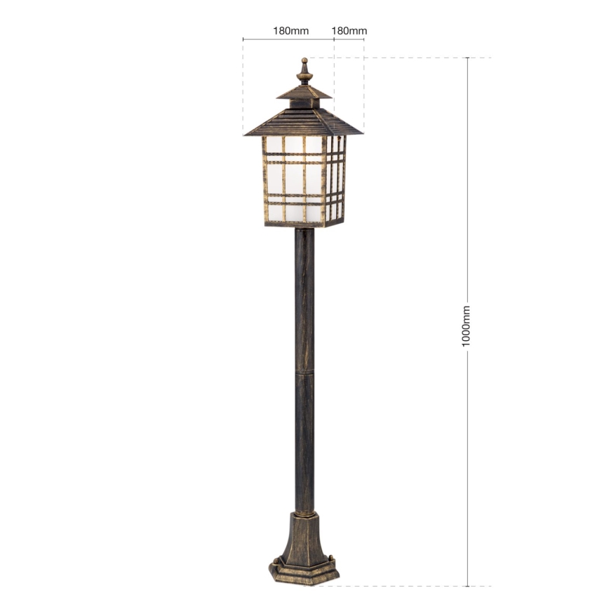 Λάμπα εξωτερικού χώρου KIKO 1xE27/11W/230V IP44 μπρονζέ/πατίνα