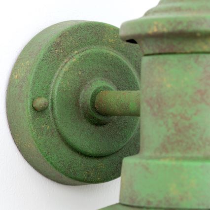 Φωτιστικό τοίχου εξωτερικού χώρου LEONIE 1xE27/60W/230V IP44 πράσινο